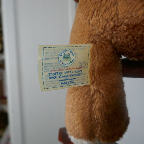 BUILD A BEAR Brown Puppy Dog Floppy Ears Eye Patch Stuffed Animal Plush - Picture 6 of 10